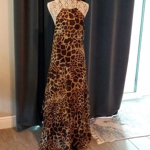 Safari Giraffe Print Silk Elegance